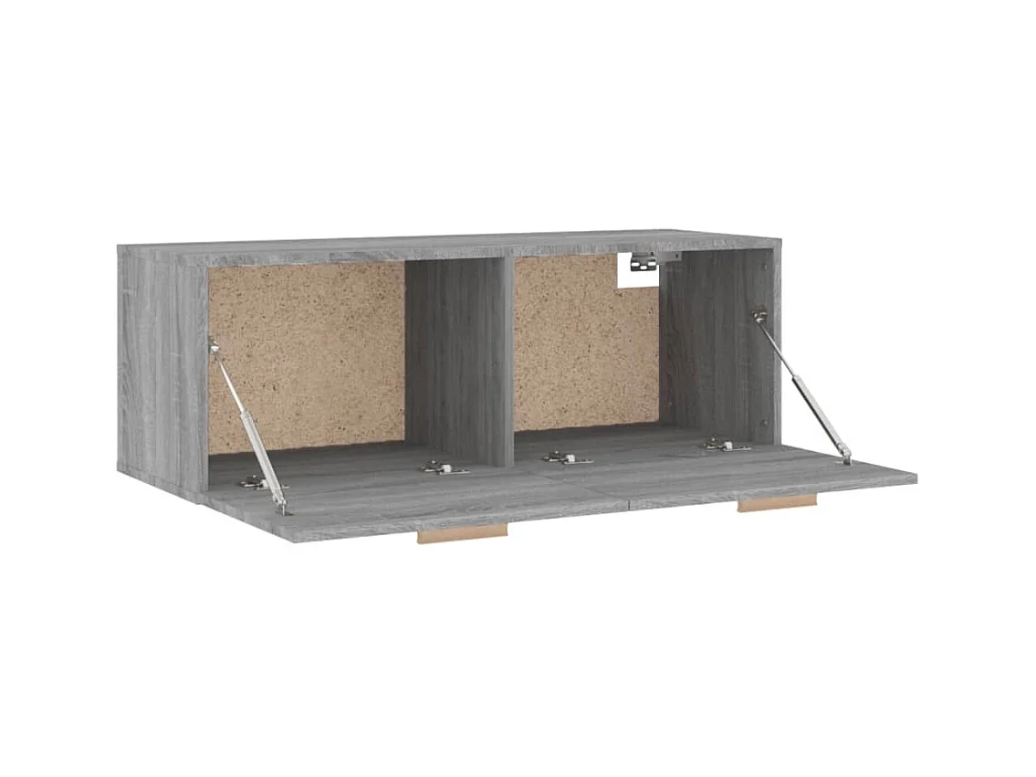Armario pared madera contrachapada gris Sonoma 100x36,5x35 cm
