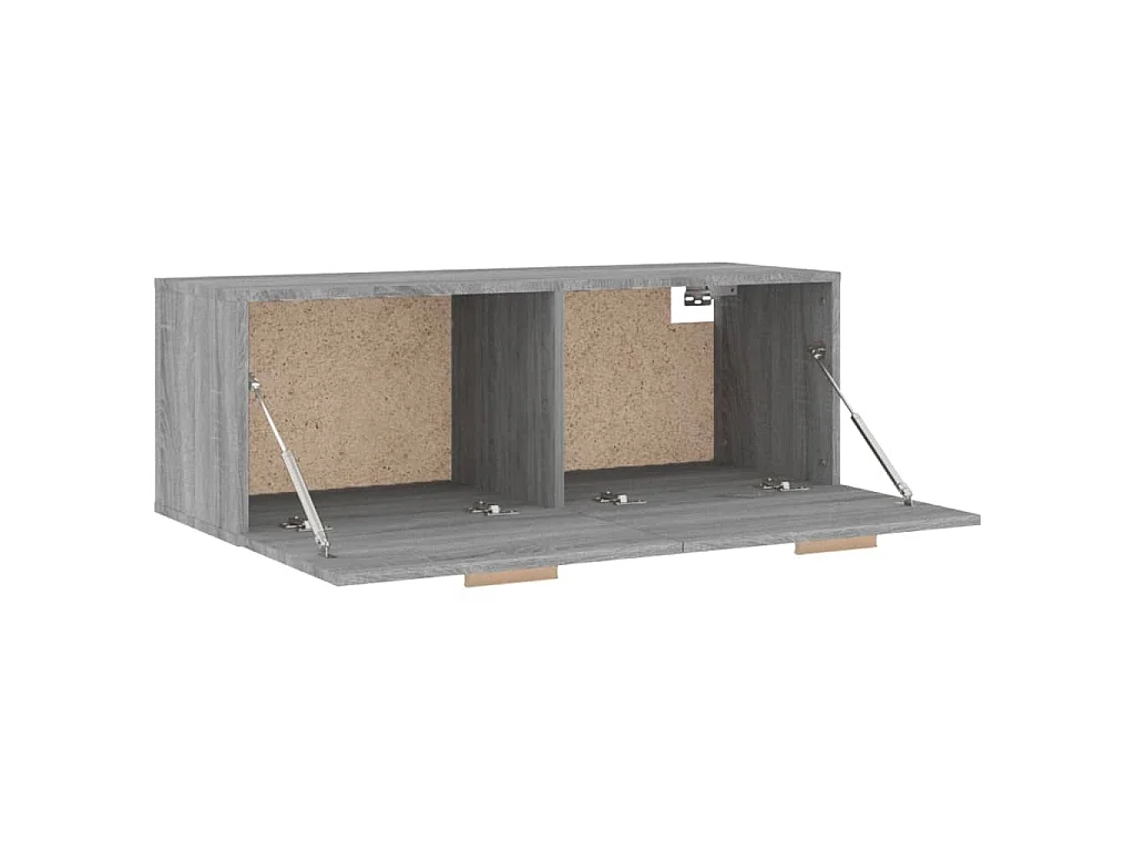 Wandkast 100x36,5x35 cm bewerkt hout grijs sonoma eikenkleurig