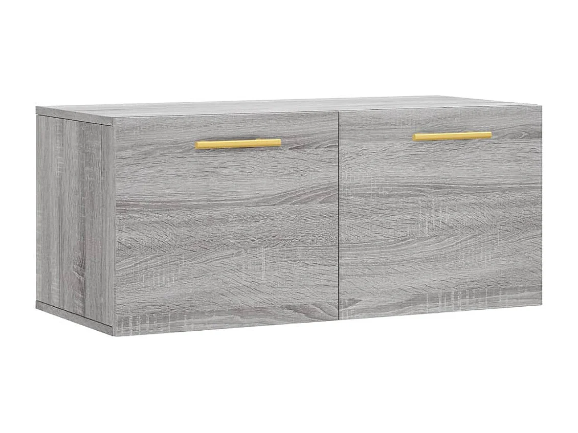 Armoire murale sonoma gris 80x36,5x35 cm bois d'ingénierie