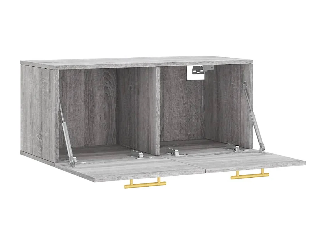 Armoire murale sonoma gris 80x36,5x35 cm bois d'ingénierie