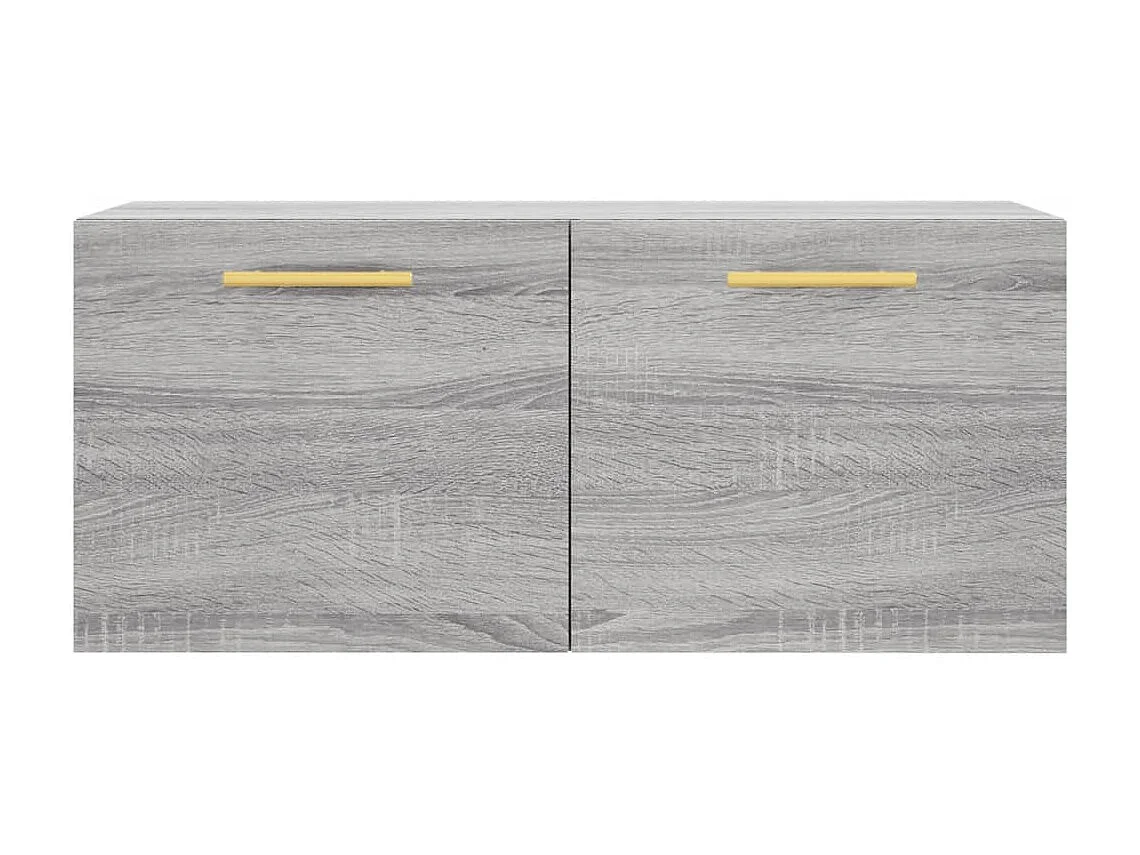 Wandkast 80x36,5x35 cm bewerkt hout grijs sonoma eikenkleurig