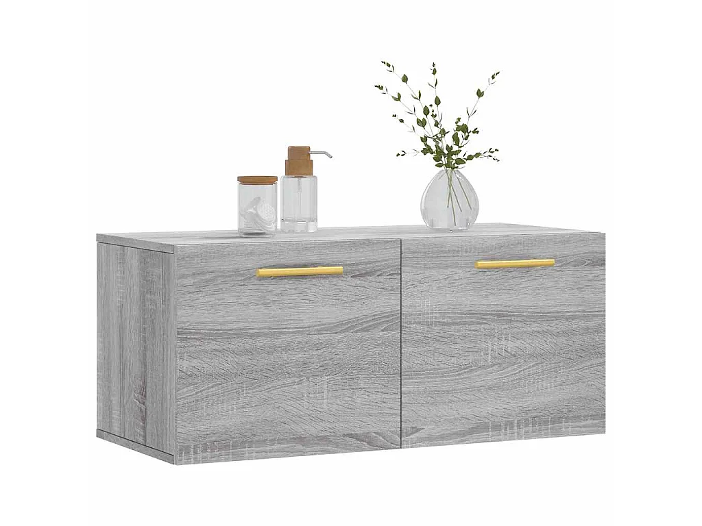 Wandschrank Grau Sonoma 80x36,5x35 cm Holzwerkstoff