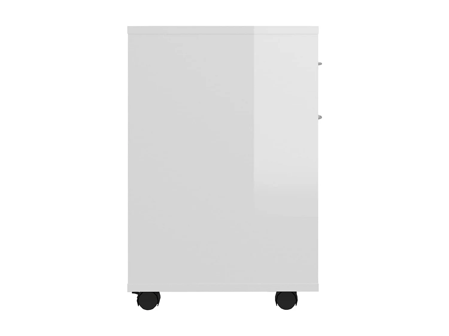 Mobiletto con Ruote Bianco Lucido 45x38x54cm Legno Multistrato