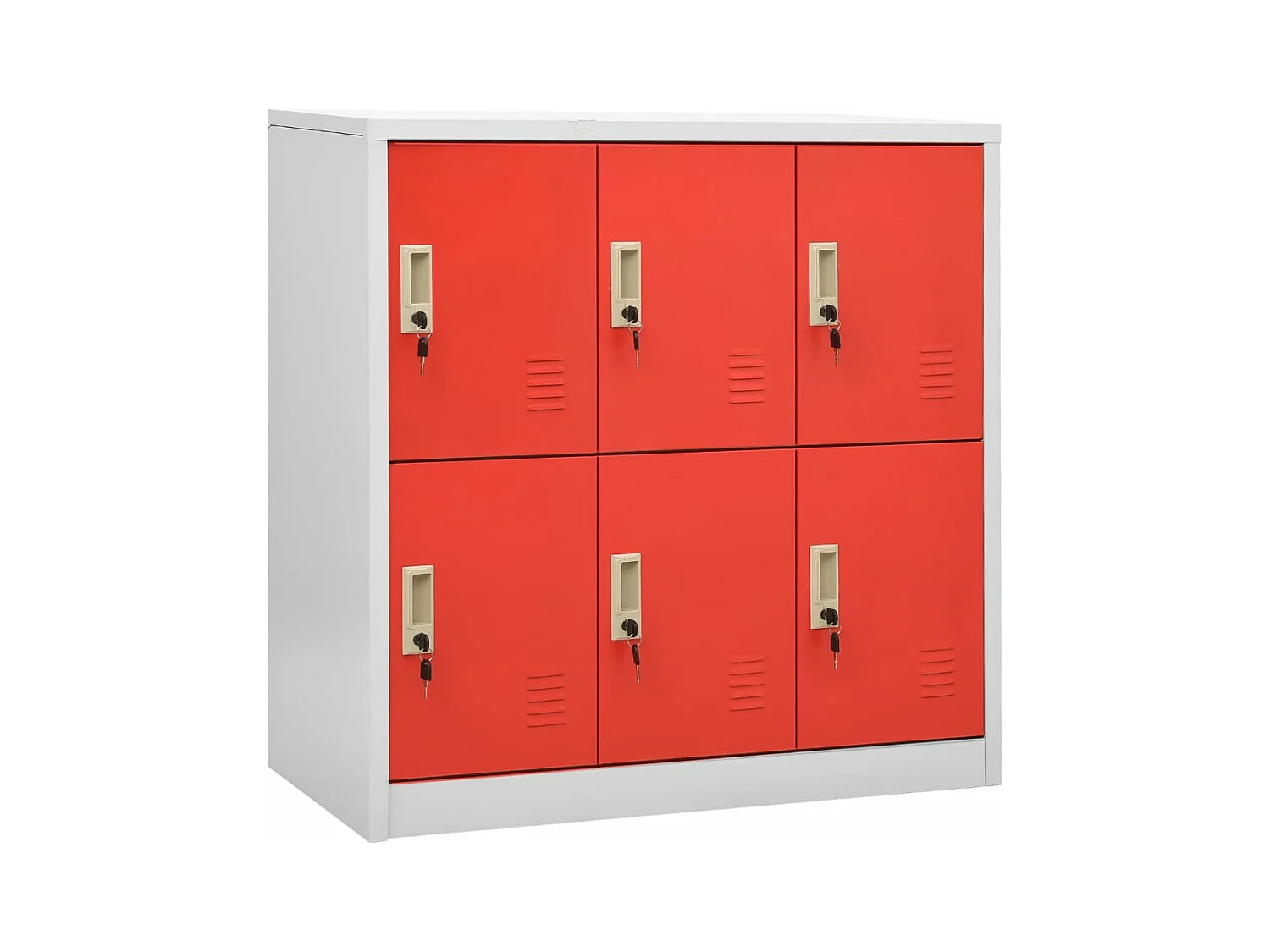 Armoire à casiers Gris clair et rouge 90x45x92,5 cm Acier
