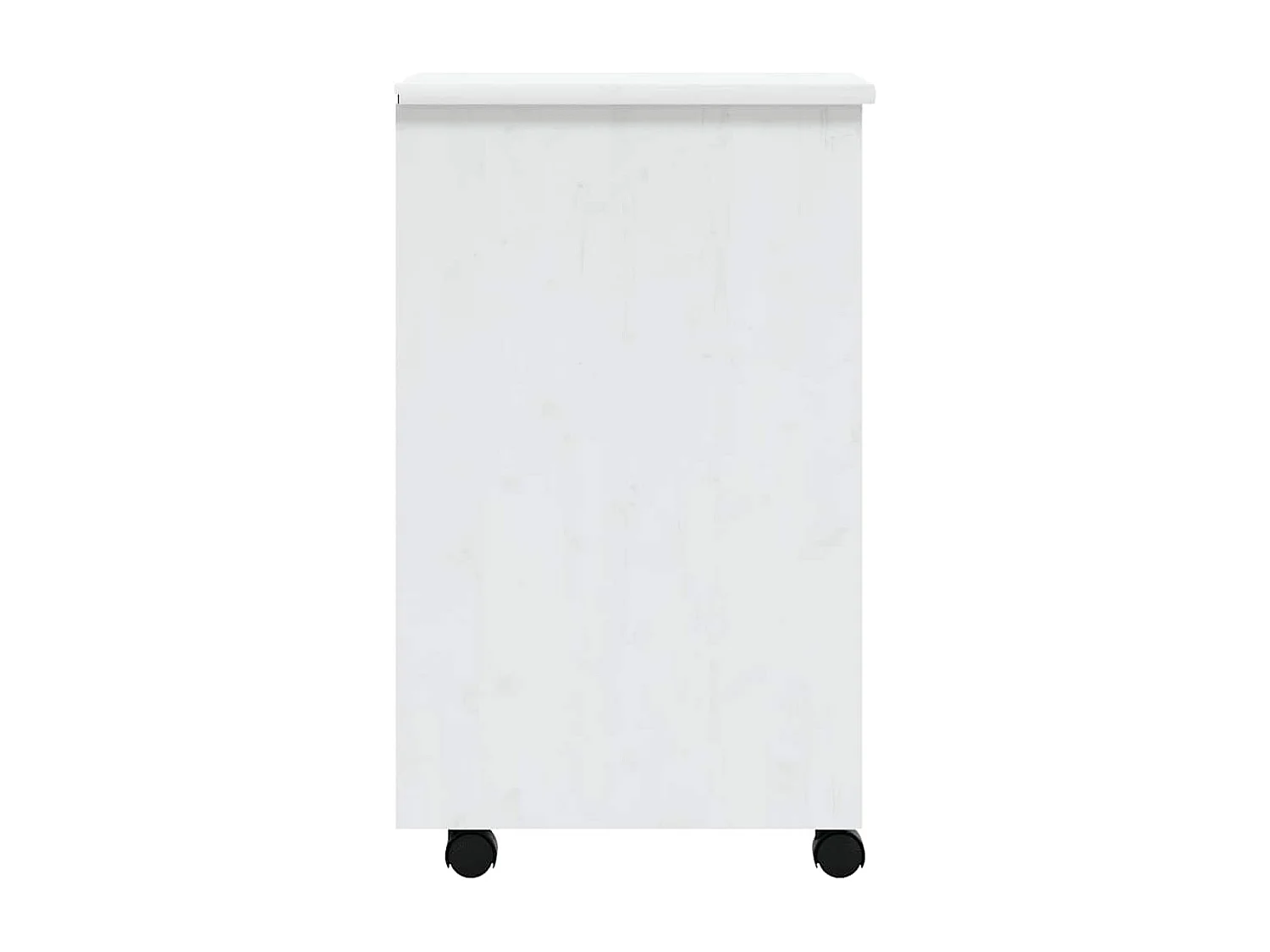 Armoire roulante avec tiroirs MOSS blanc bois de pin solide