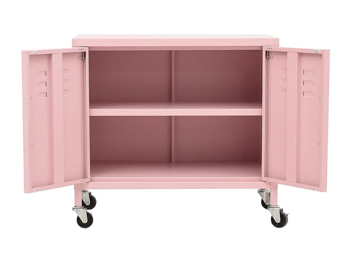 Armadietto Rosa 60x35x56 cm in Acciaio