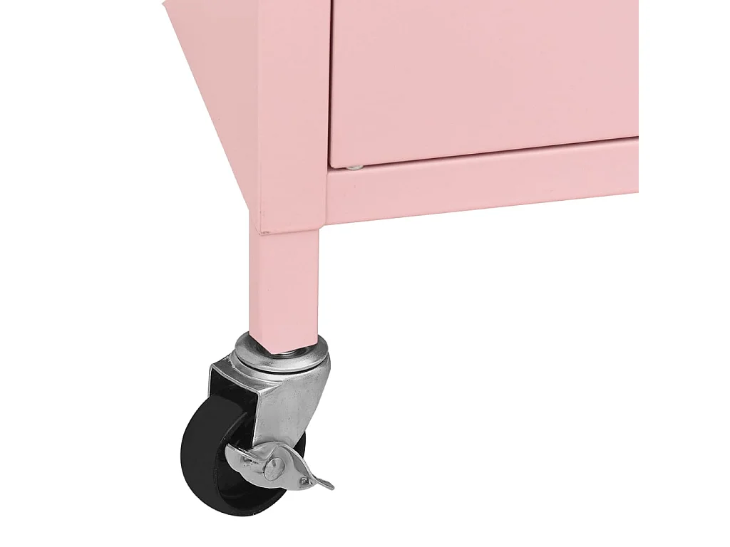 Armadietto Rosa 60x35x56 cm in Acciaio