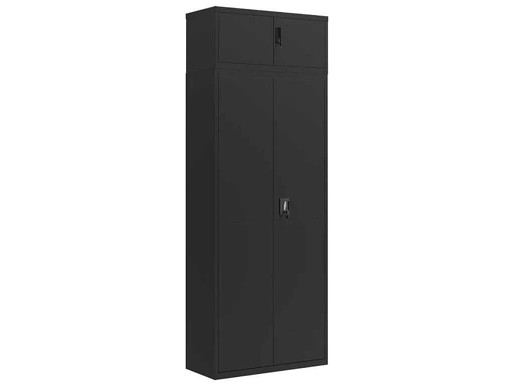 Classeur noir 90x40x240 cm acier