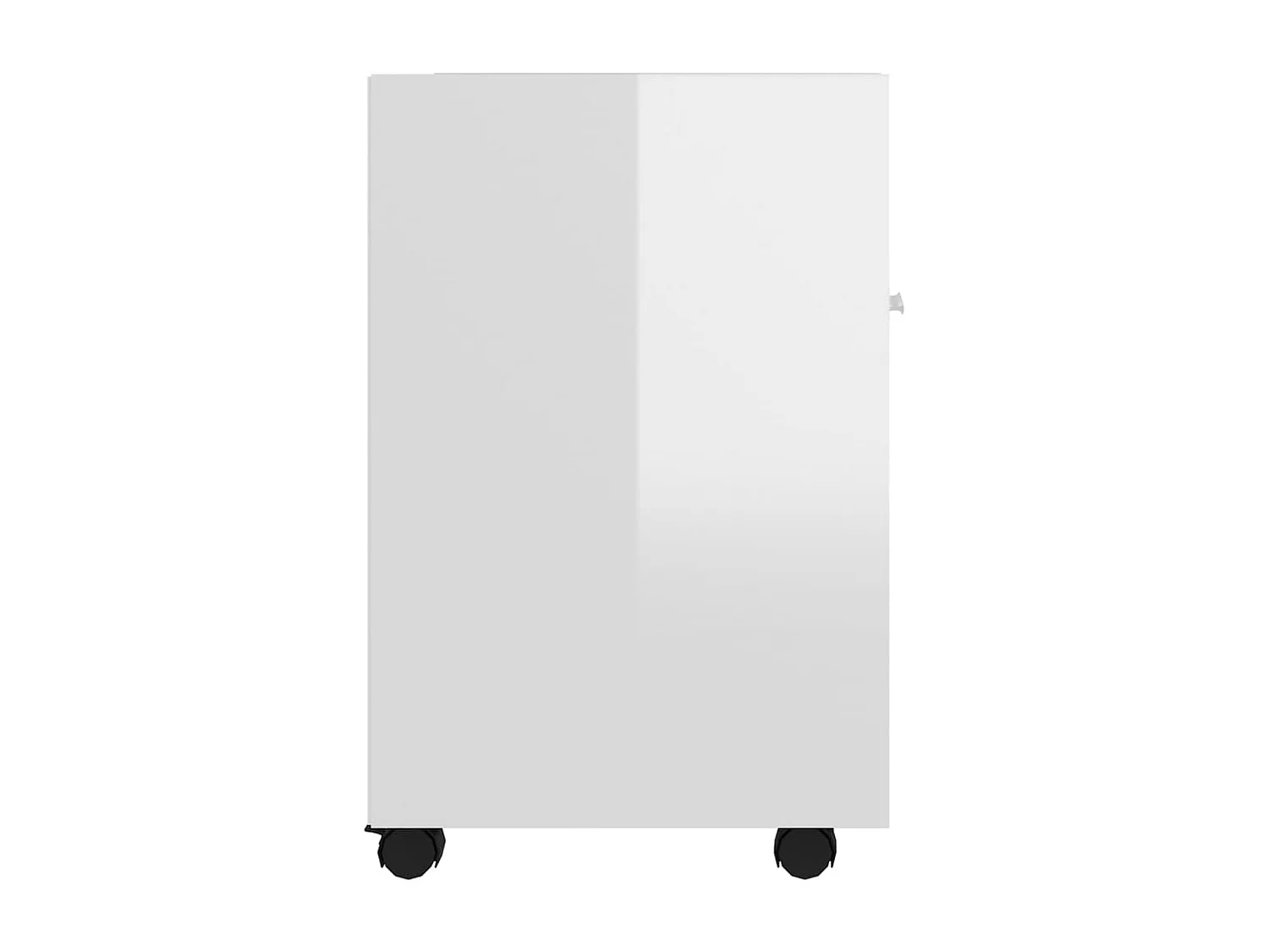 Credenza con Ruote Bianco Lucido 33x38x60 cm Legno Multistrato