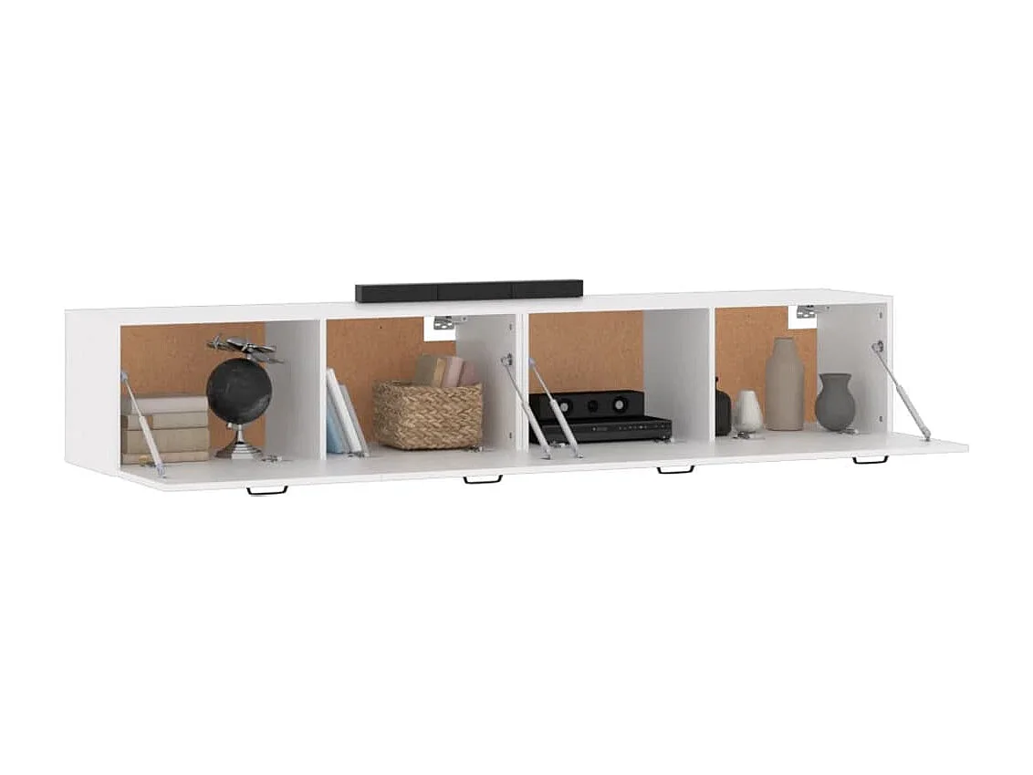 Armoires murales 2 pcs Blanc 100x36,5x35 cm Bois d'ingénierie