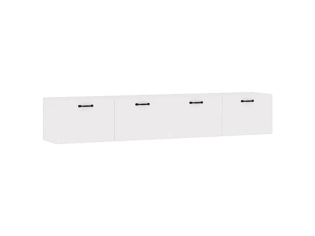 Armoires murales 2 pcs Blanc 100x36,5x35 cm Bois d'ingénierie