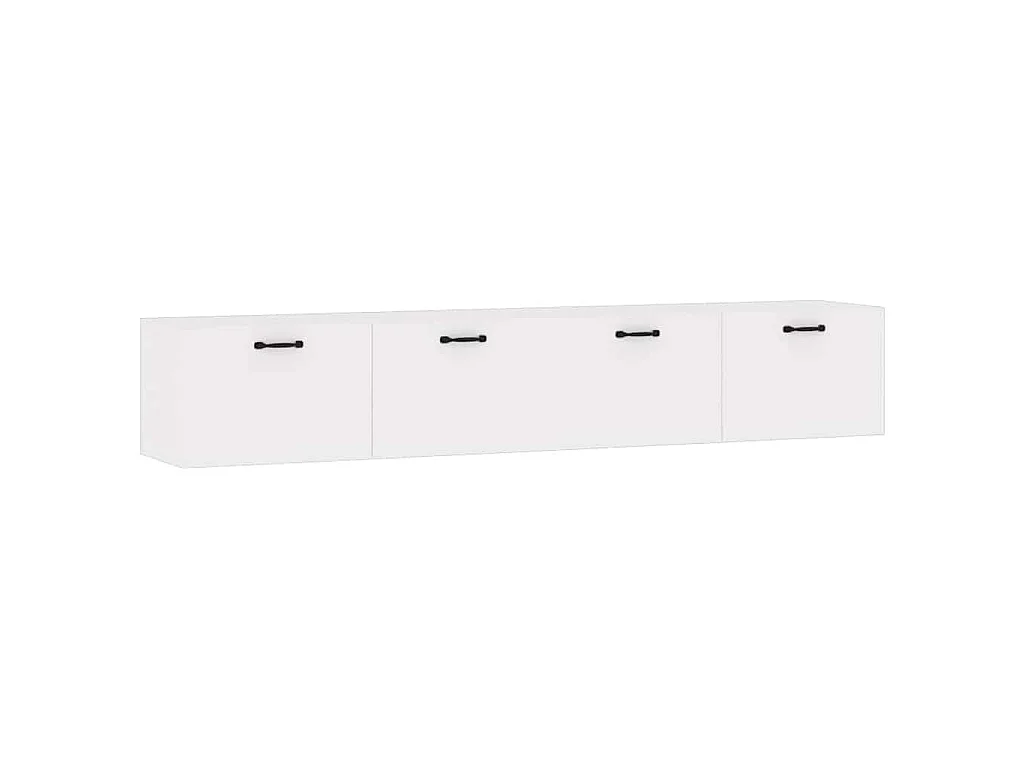 Armarios de pared 2 uds contrachapada blanco 100x36,5x35 cm