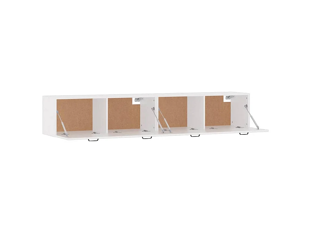 Armarios de pared 2 uds contrachapada blanco 100x36,5x35 cm