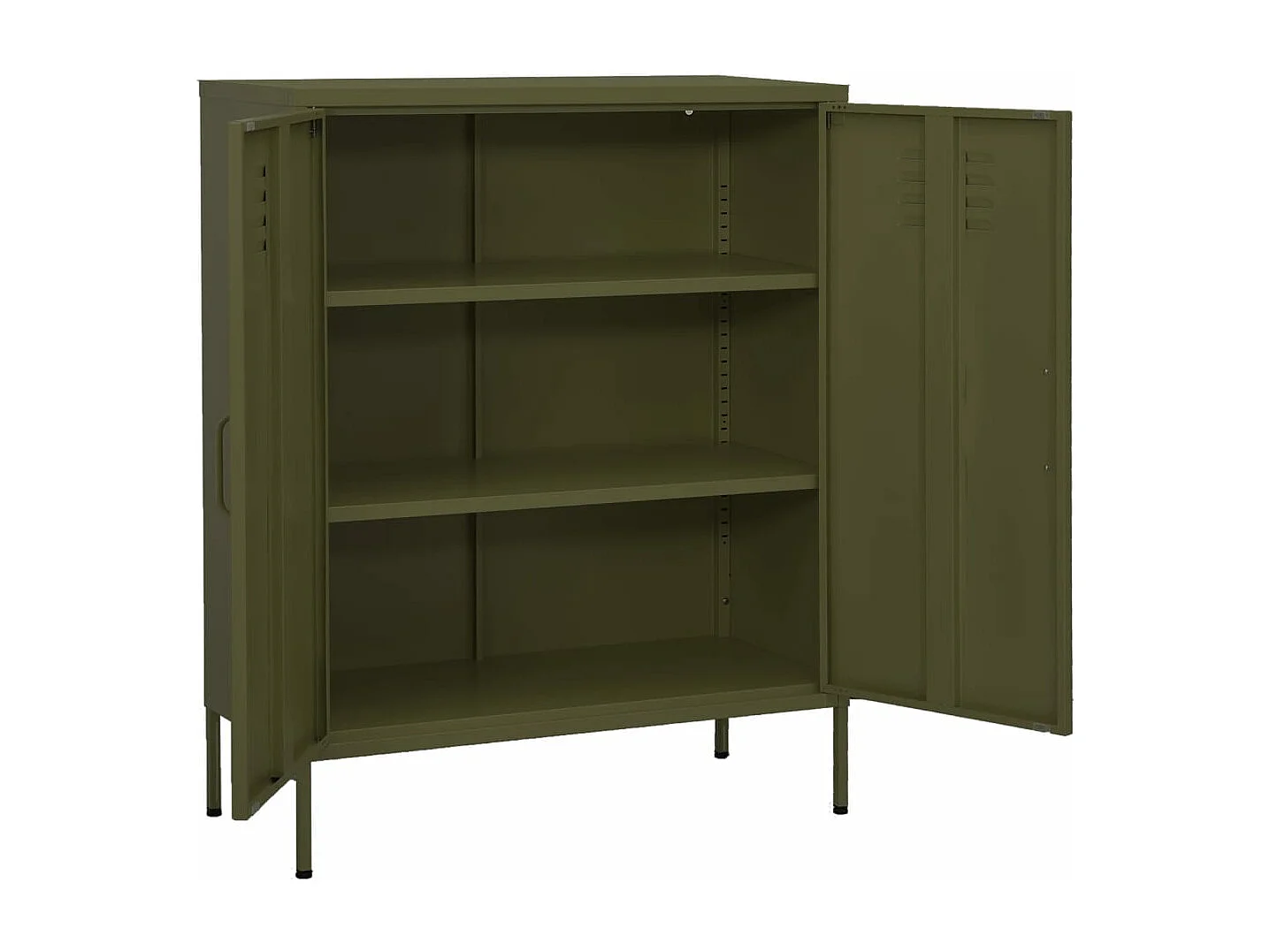 Armoire de rangement Vert olive 80x35x101,5 cm Acier