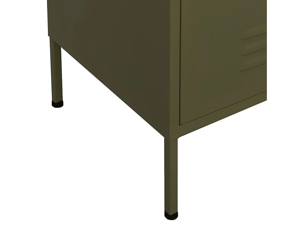 Armoire de rangement Vert olive 80x35x101,5 cm Acier