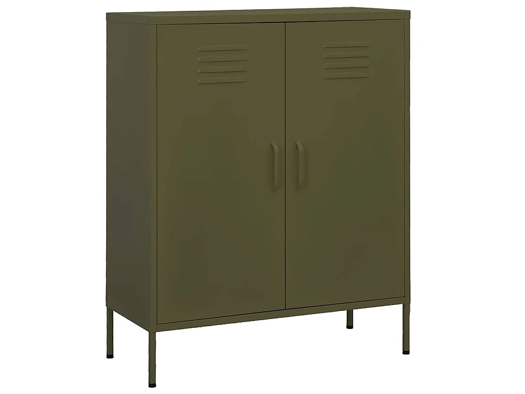 Armoire de rangement Vert olive 80x35x101,5 cm Acier
