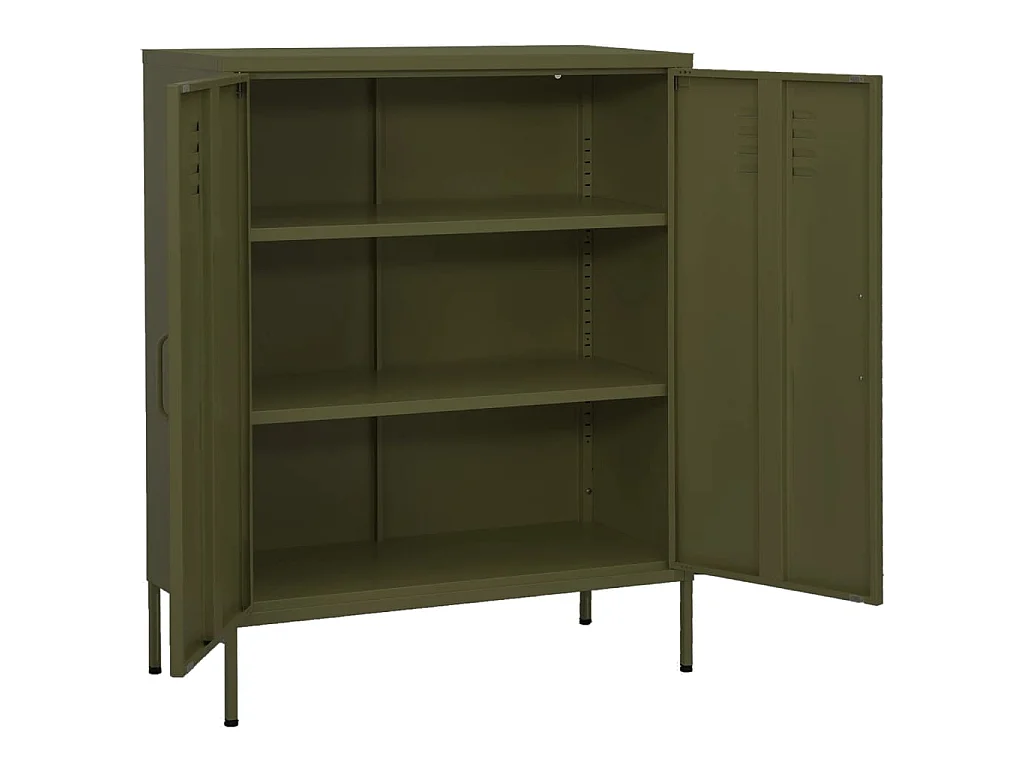 Armoire de rangement Vert olive 80x35x101,5 cm Acier