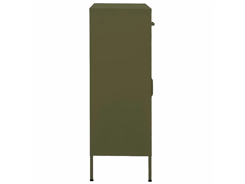 Armoire de rangement Vert olive 80x35x101,5 cm Acier