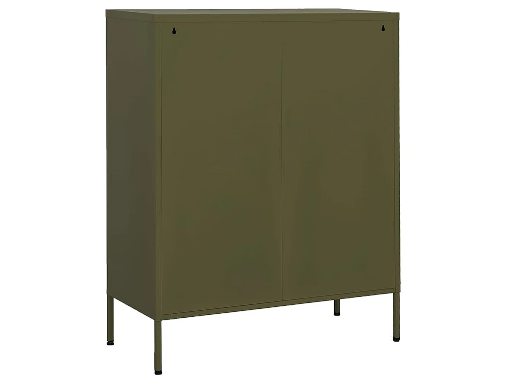 Armoire de rangement Vert olive 80x35x101,5 cm Acier