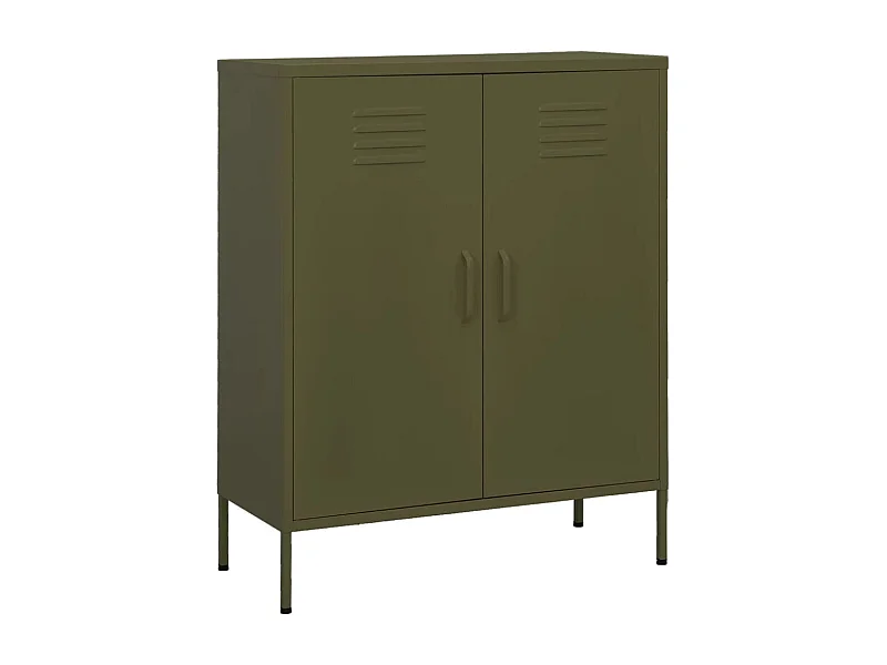 Armoire de rangement Vert olive 80x35x101,5 cm Acier