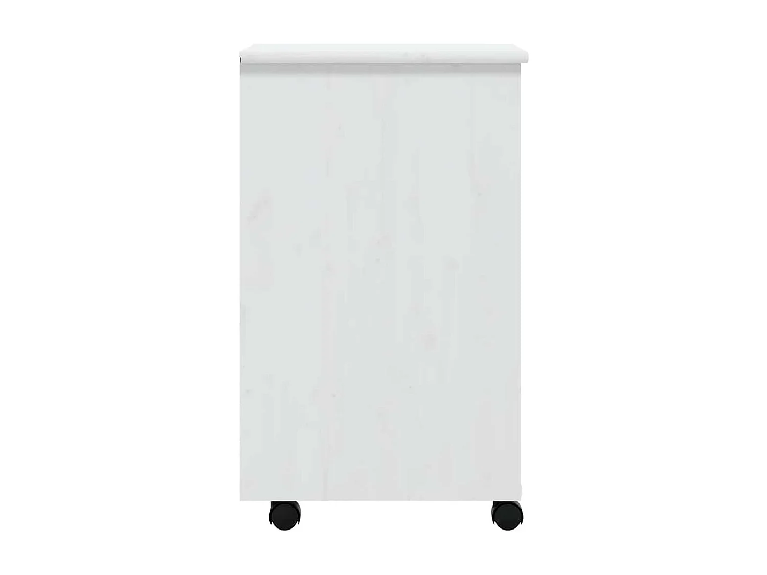 Armoire roulante avec tiroirs MOSS blanc bois de pin solide