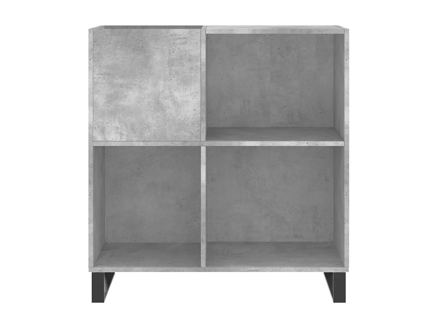 Armoire à disques gris béton 84,5x38x89 cm bois d'ingénierie