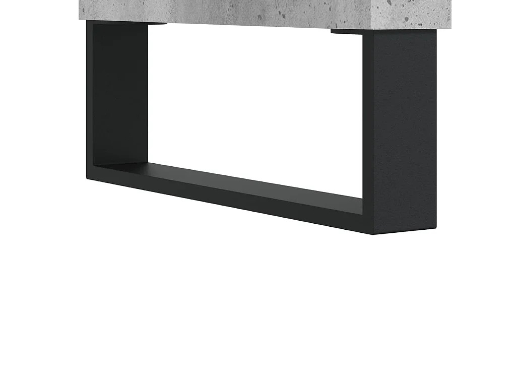 Armoire à disques gris béton 84,5x38x89 cm bois d'ingénierie