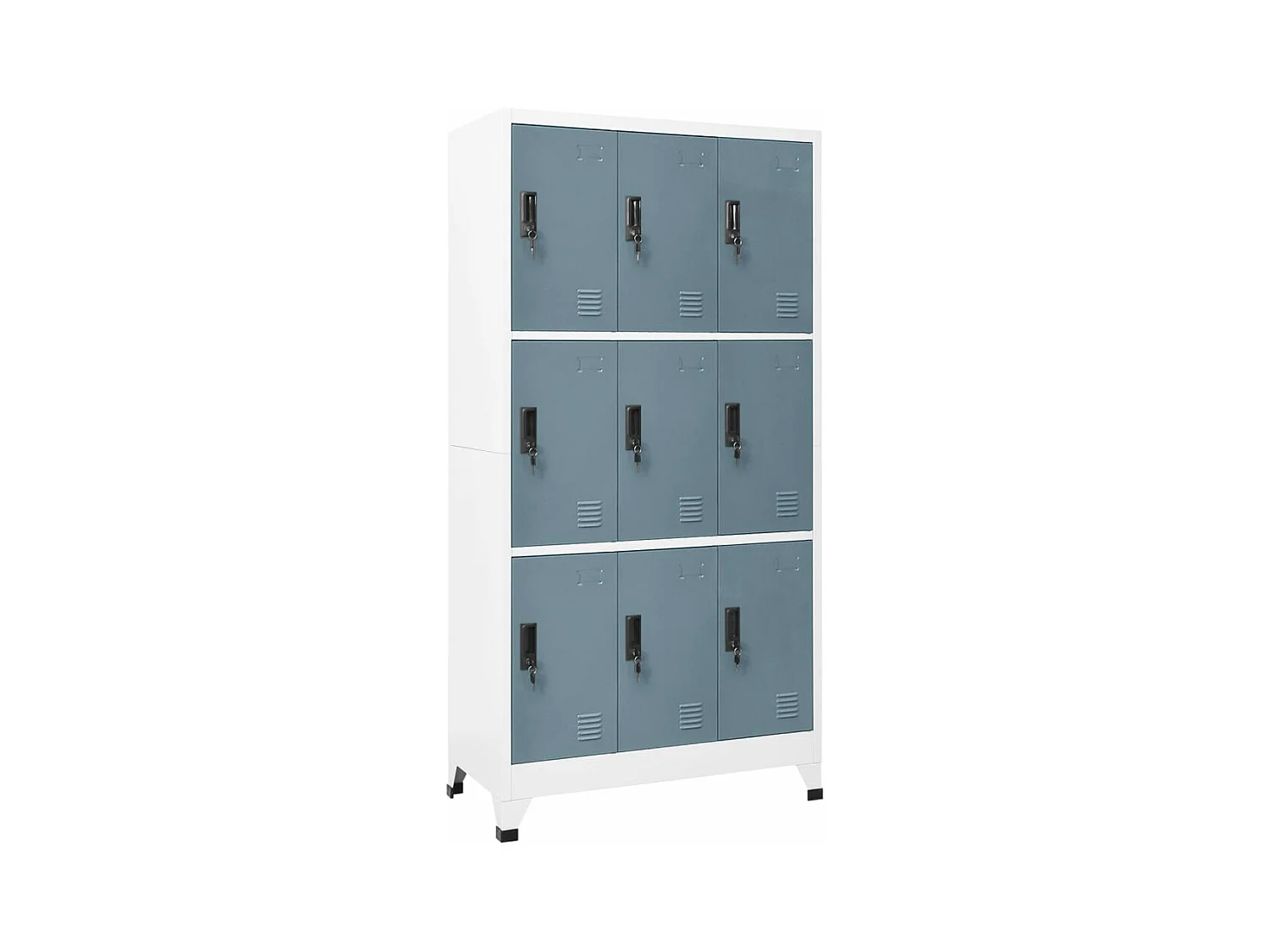Armoire à casiers Gris clair et gris foncé 90x45x180 cm Acier