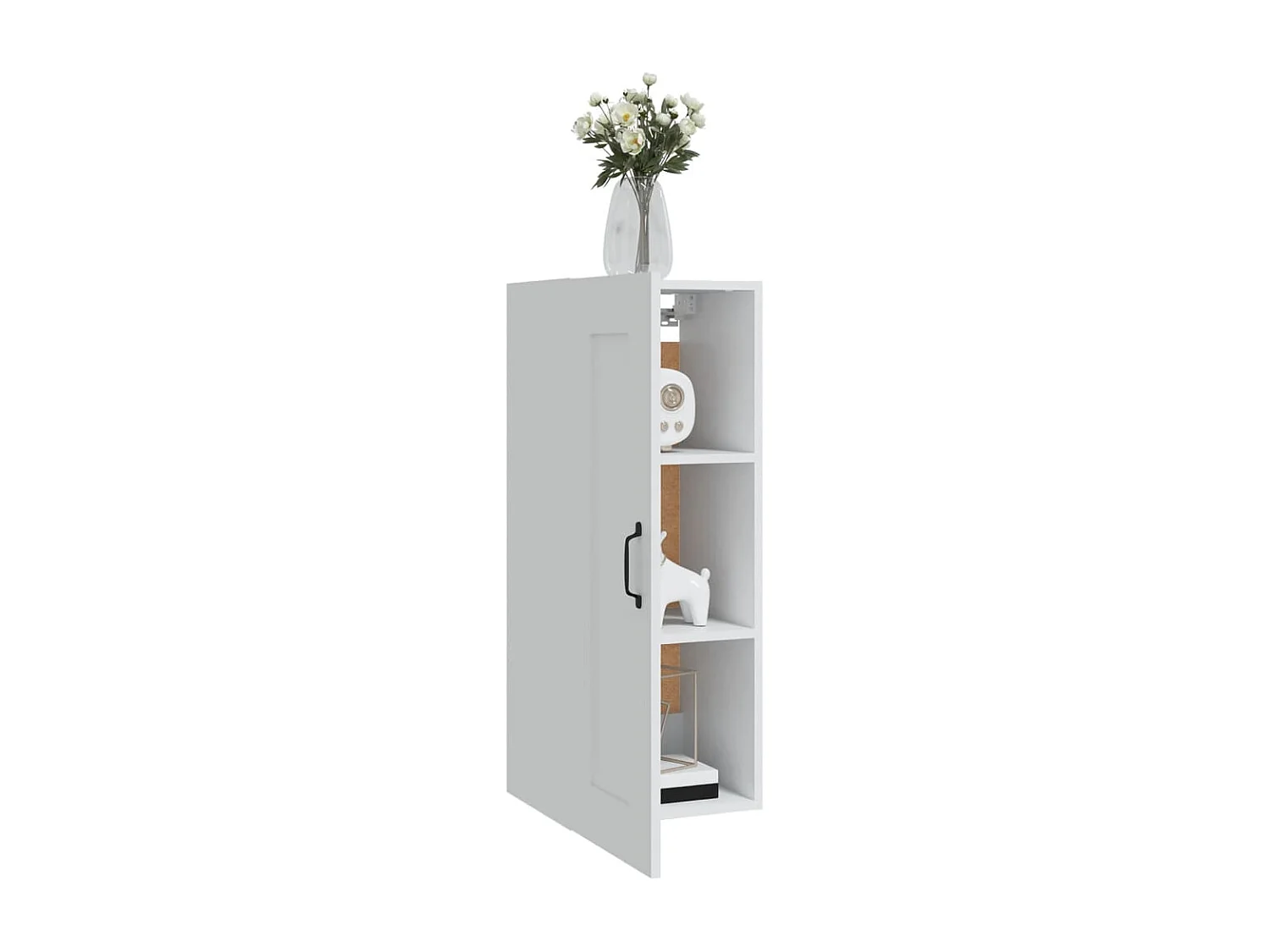 Hangkast 35x34x90 cm bewerkt hout wit