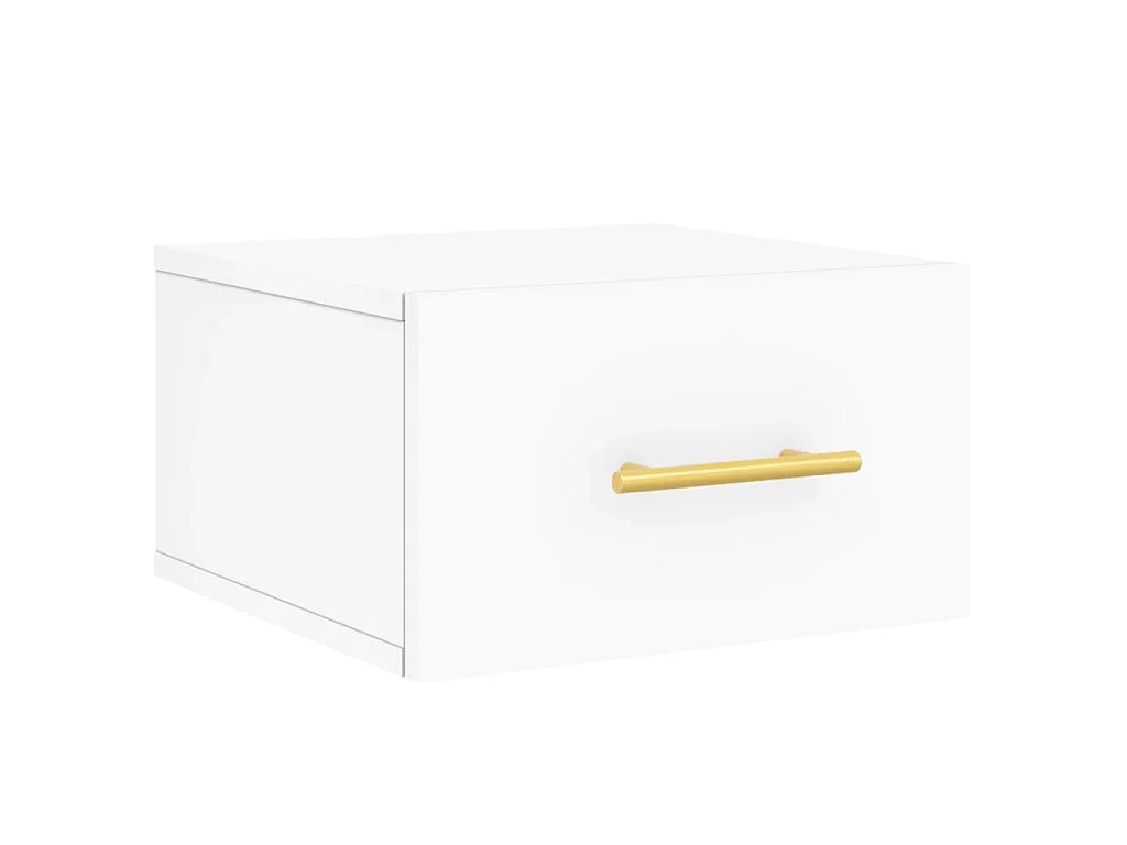 Table de chevet murale blanc 35x35x20 cm