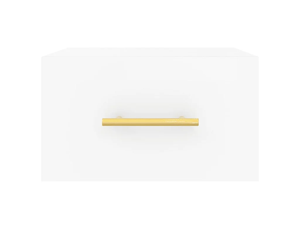 Table de chevet murale blanc 35x35x20 cm