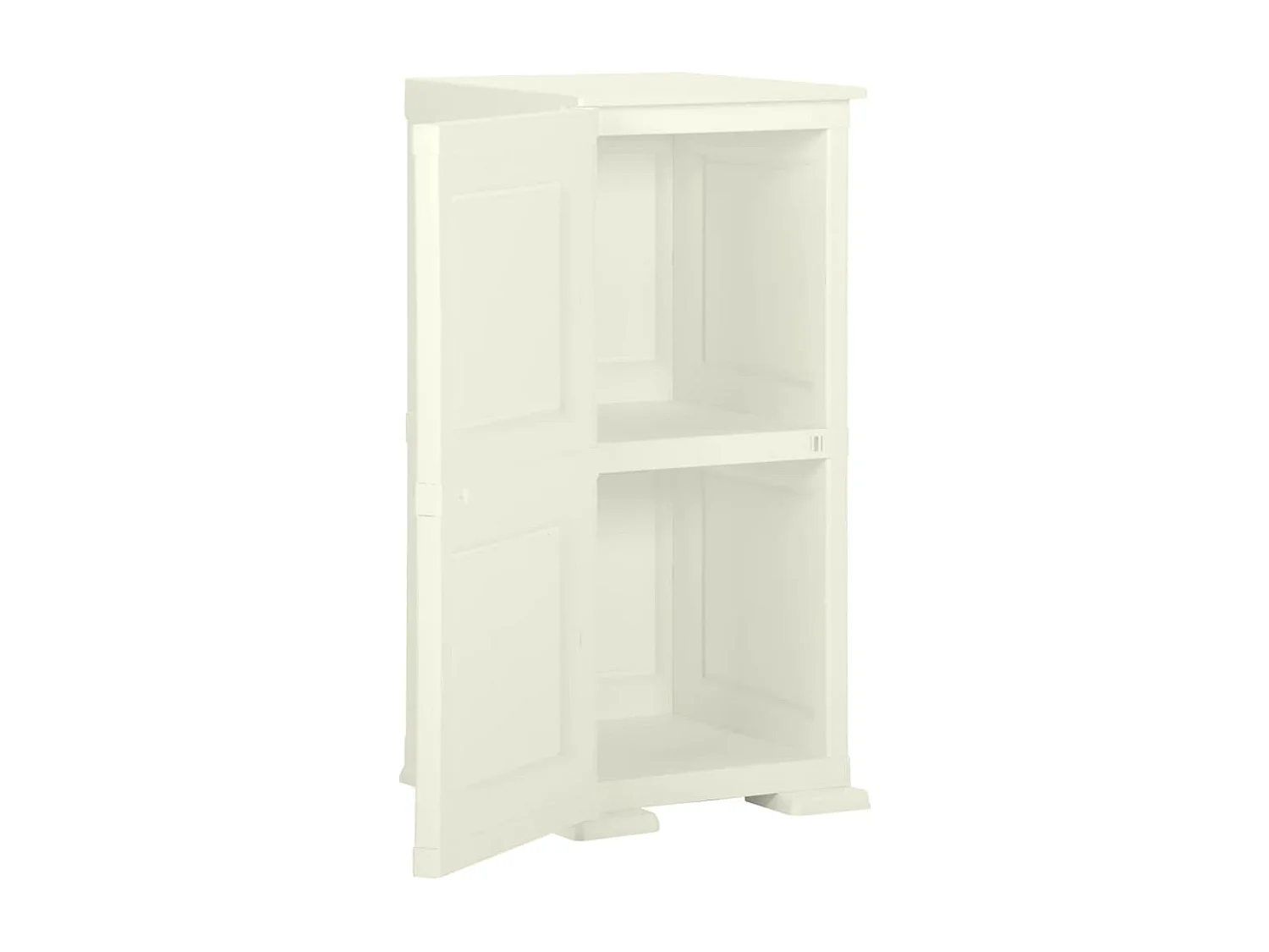 Armoire plastique 40x43x85,5 cm design bois glace à la vanille