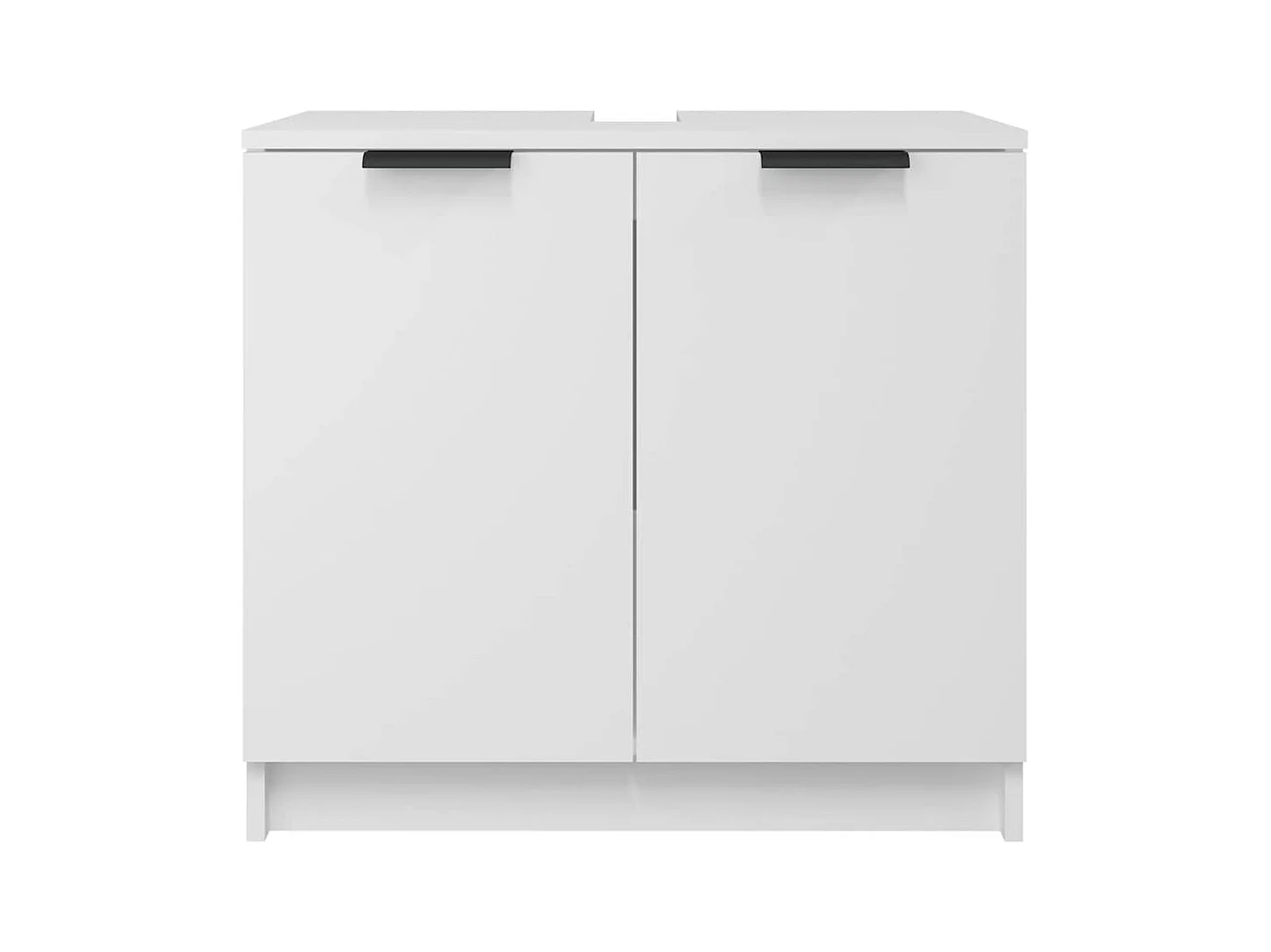 Badkamerkast 64,5x33,5x59 cm bewerkt hout wit