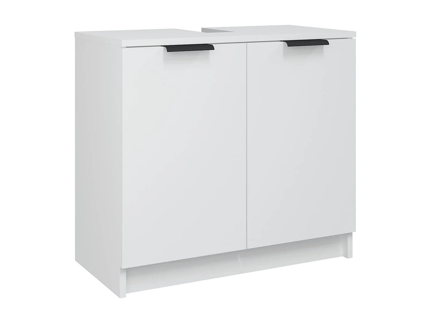 Armoire salle de bain Blanc 64,5x33,5x59 cm Bois d'ingénierie