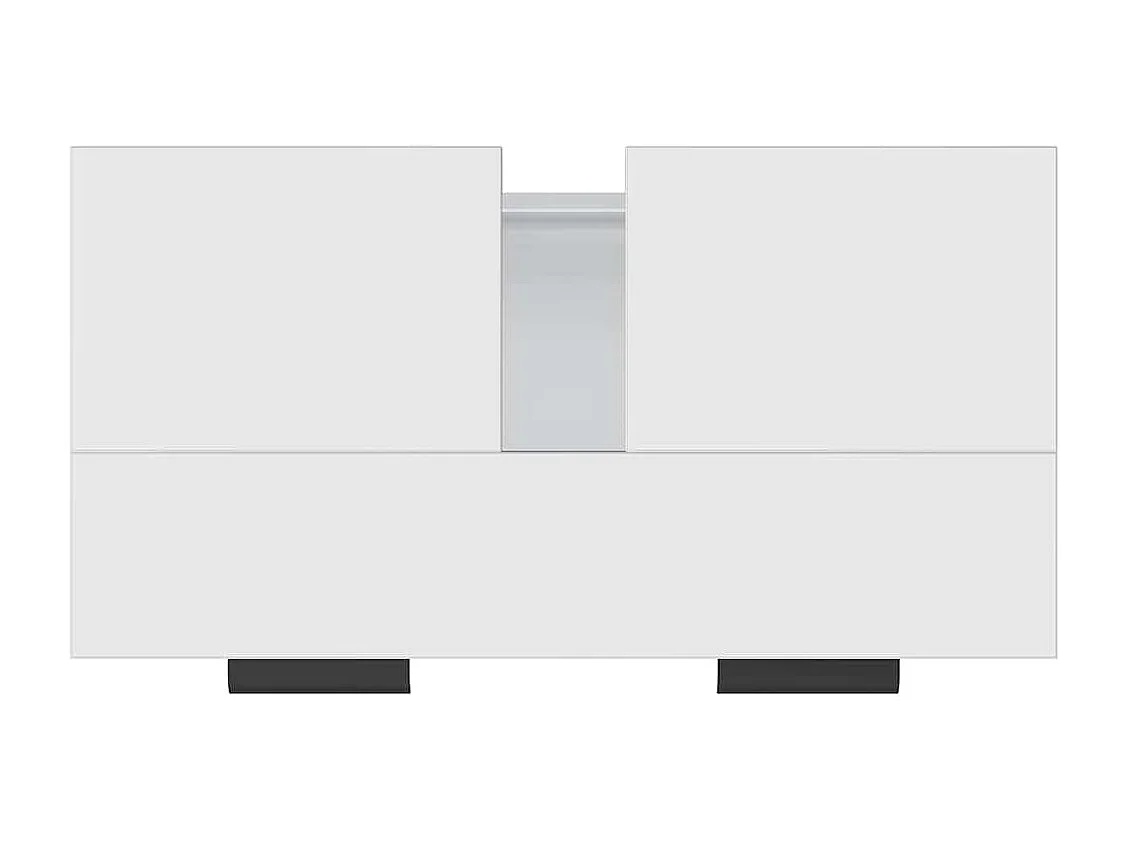 Armoire salle de bain Blanc 64,5x33,5x59 cm Bois d'ingénierie