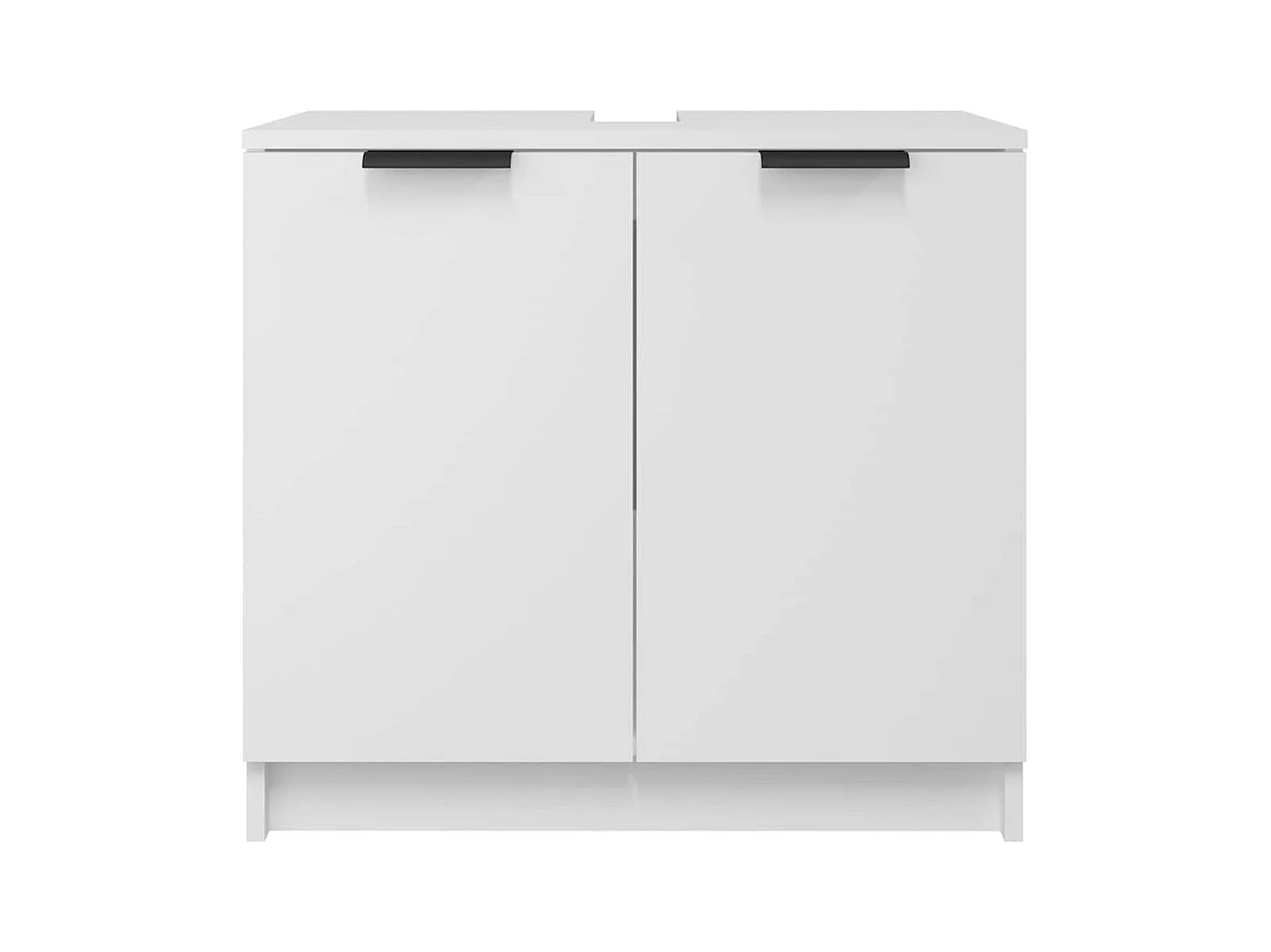 Badschrank Weiß 64,5x33,5x59 cm Holzwerkstoff