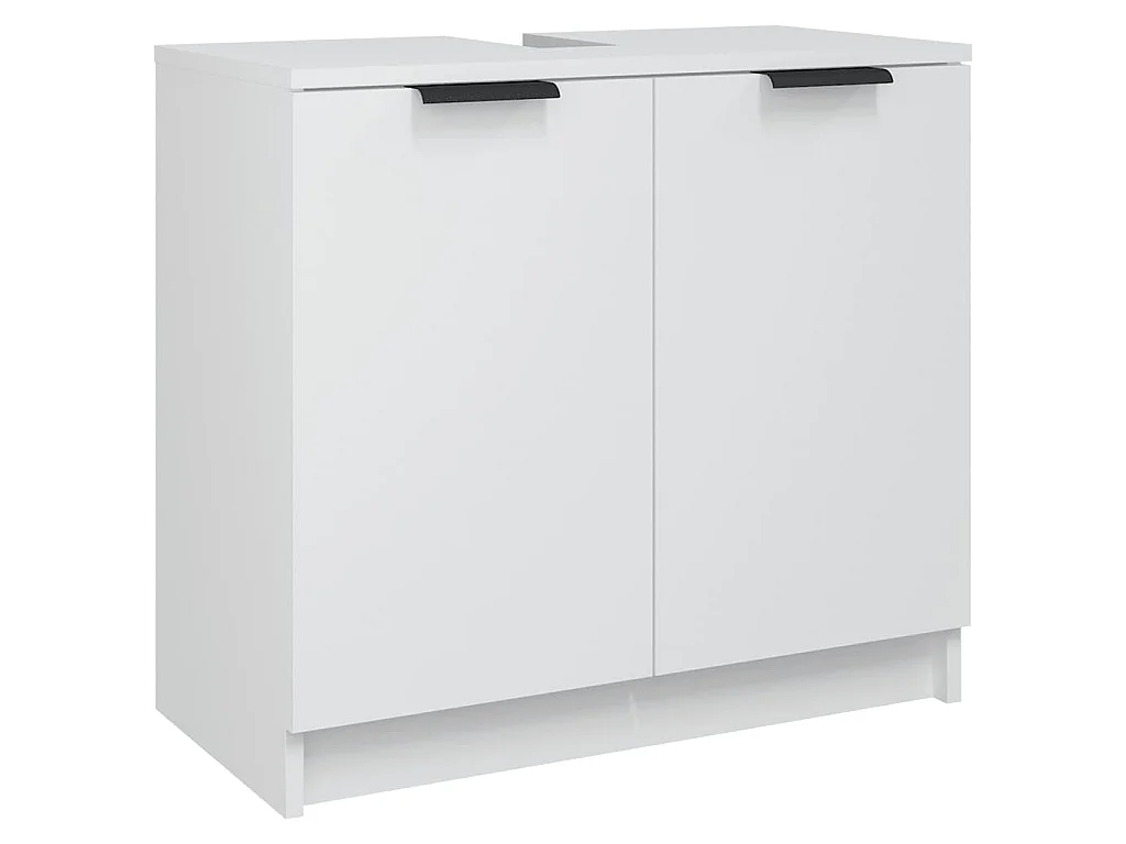 Armoire salle de bain Blanc 64,5x33,5x59 cm Bois d'ingénierie