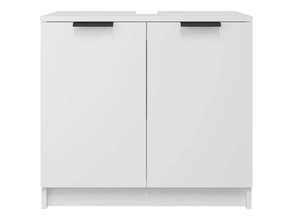 Armoire salle de bain Blanc 64,5x33,5x59 cm Bois d'ingénierie