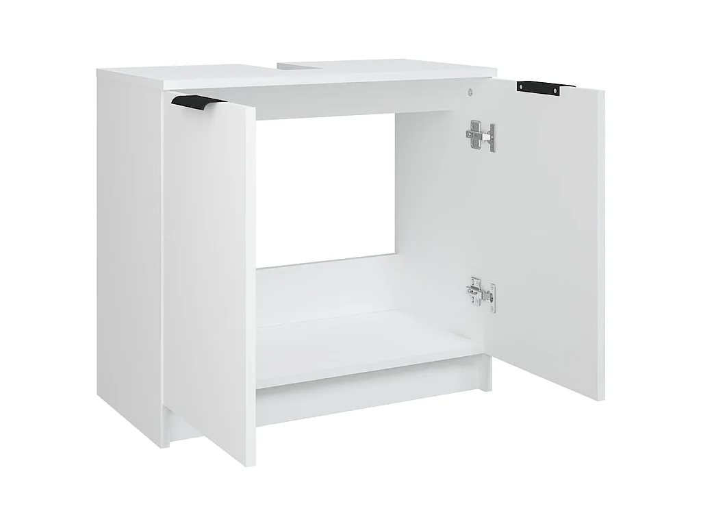 Armoire salle de bain Blanc 64,5x33,5x59 cm Bois d'ingénierie