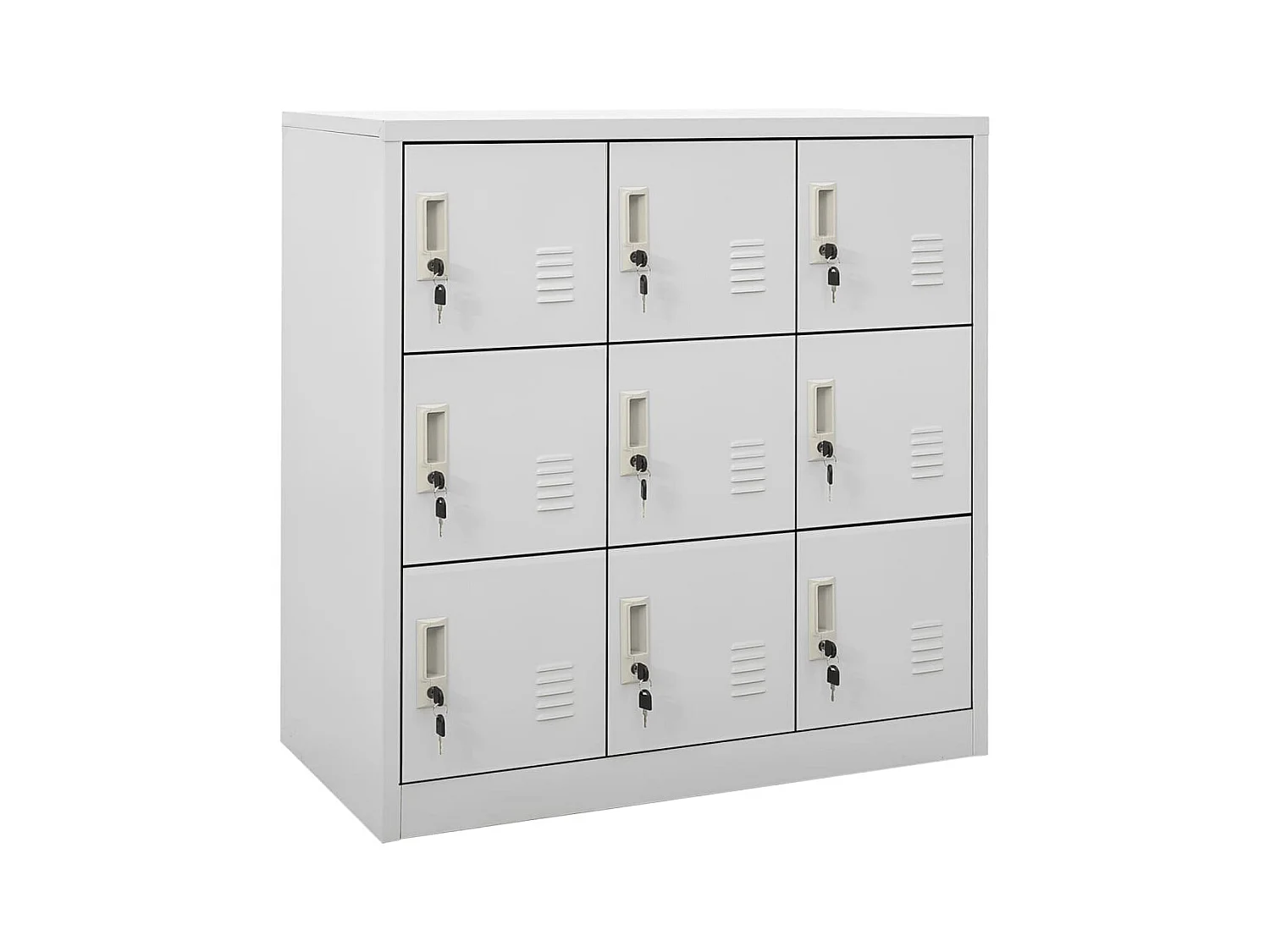 Armadietto con Chiave Grigio Chiaro 90x45x92,5 cm in Acciaio