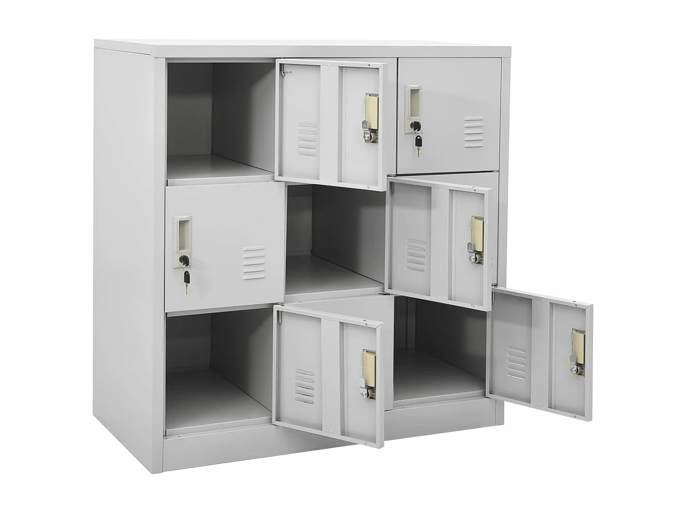 Armoire à casiers Gris clair 90x45x92,5 cm Acier