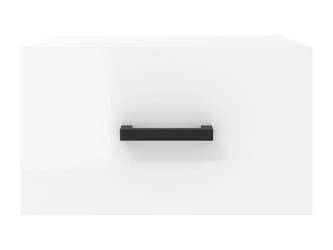 Tables de chevet murales 2 pcs blanc brillant 35x35x20 cm