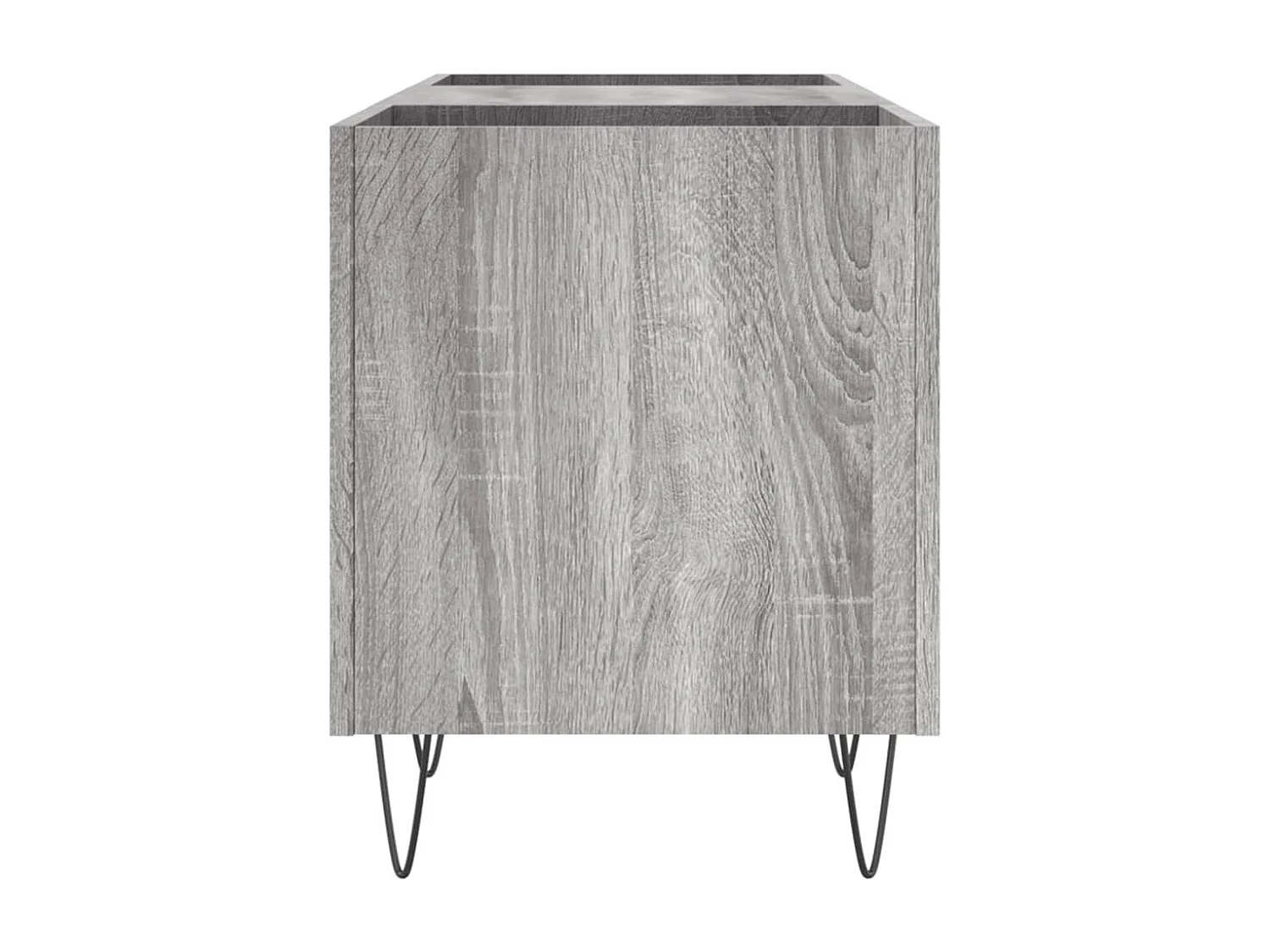 Platenkast 121x38x48 cm bewerkt hout grijs sonoma eikenkleurig