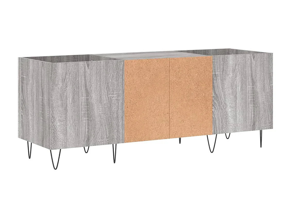 Plattenschrank Grau Sonoma 121x38x48 cm Holzwerkstoff