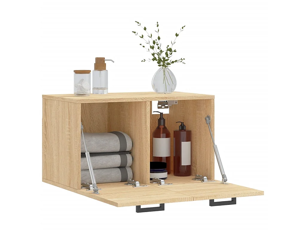 Wandkast 60x36,5x35 cm bewerkt hout sonoma eikenkleurig