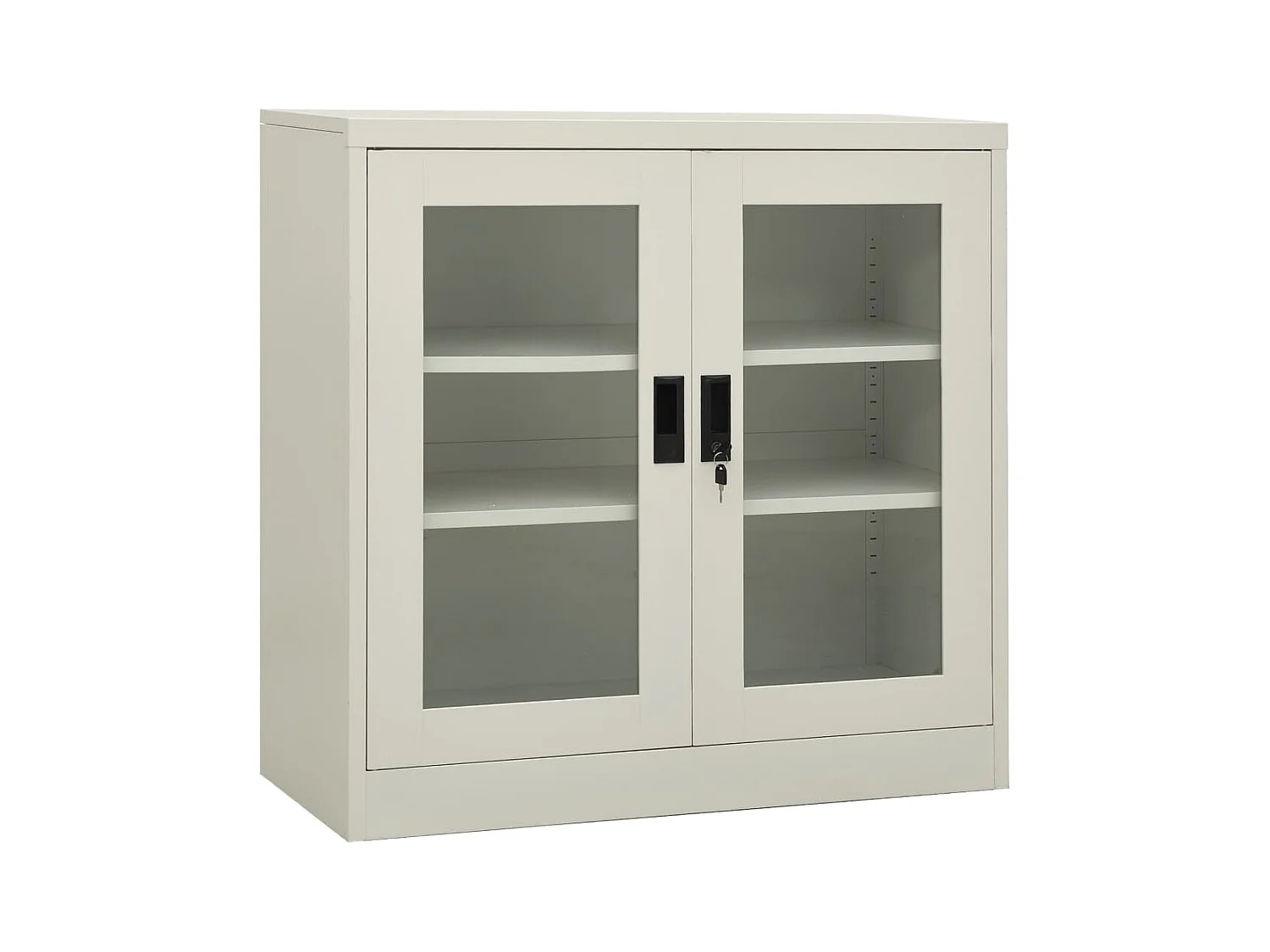 Büroschrank Hellgrau 90x40x90 cm Stahl