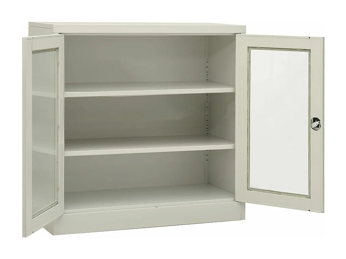 Armoire de bureau Gris clair 90x40x90 cm Acier