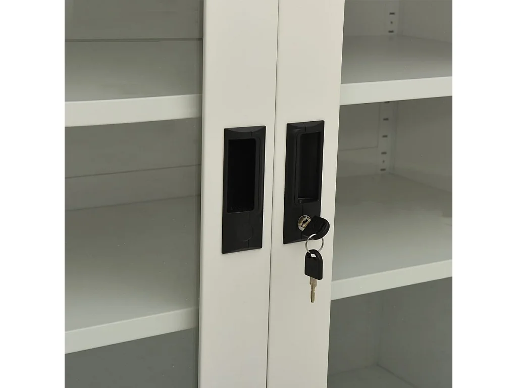 Armoire de bureau Gris clair 90x40x90 cm Acier