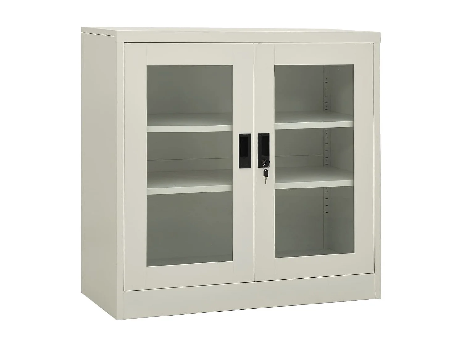 Armoire de bureau Gris clair 90x40x90 cm Acier