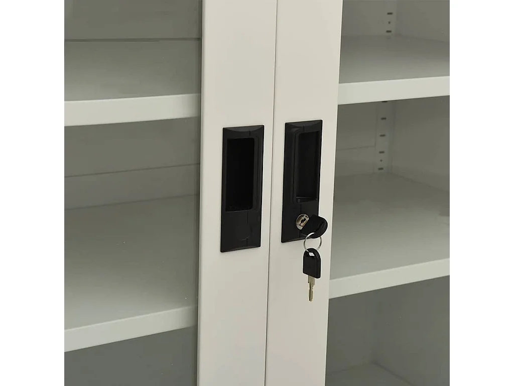 Armoire de bureau Gris clair 90x40x90 cm Acier